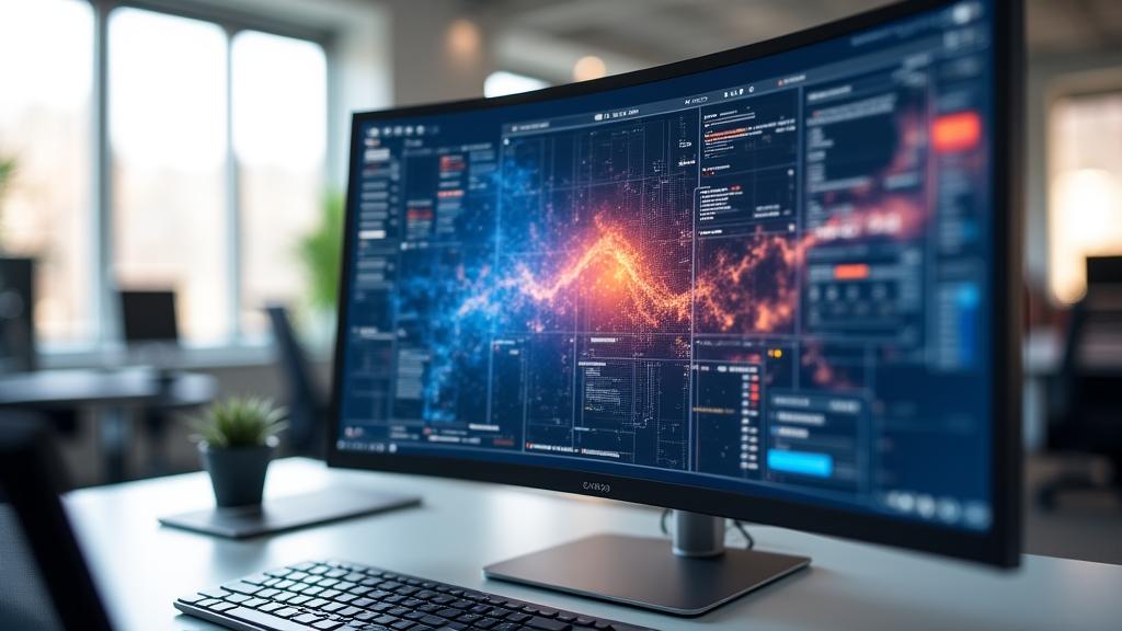 Team arbeitet an einem modernen Web-Interface-Design